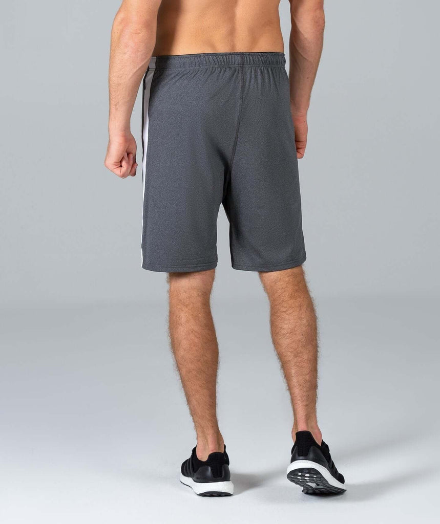 10 Inch Sports Shorts (Grey/White) - Machine Fitness